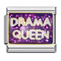 Charm Drama Queen morado con brillos
