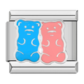 Charm Ositos de Goma Azul y Rosa