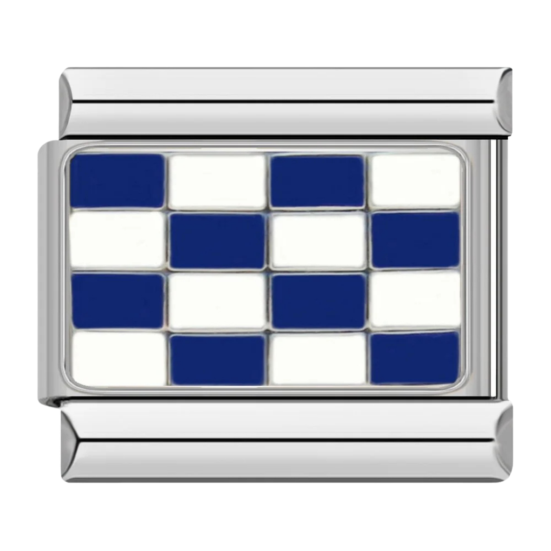 Charm Cuadros Azul y Blanco