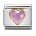Charm Corazón Cristal Rosa