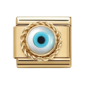 Charm Dorado Ojo Griego Trenzado