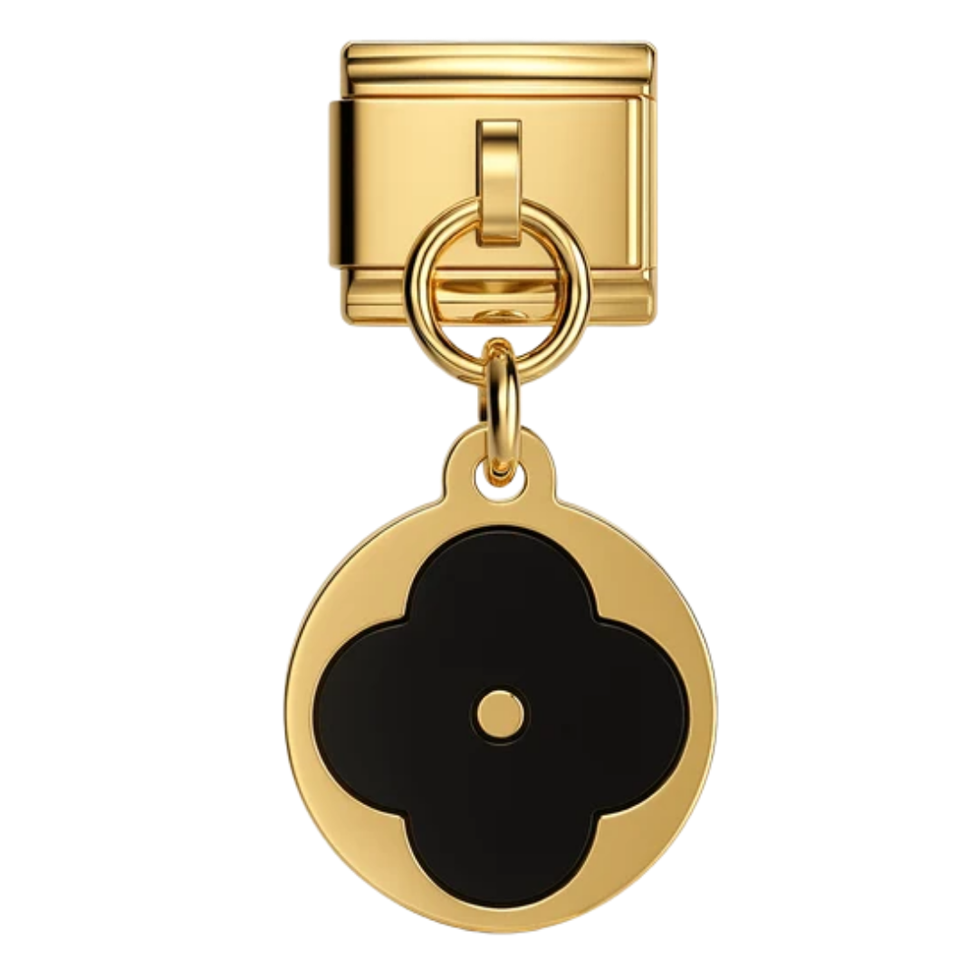 Charm Trébol Negro