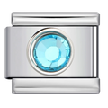 Charm Plateado con Piedra Azul