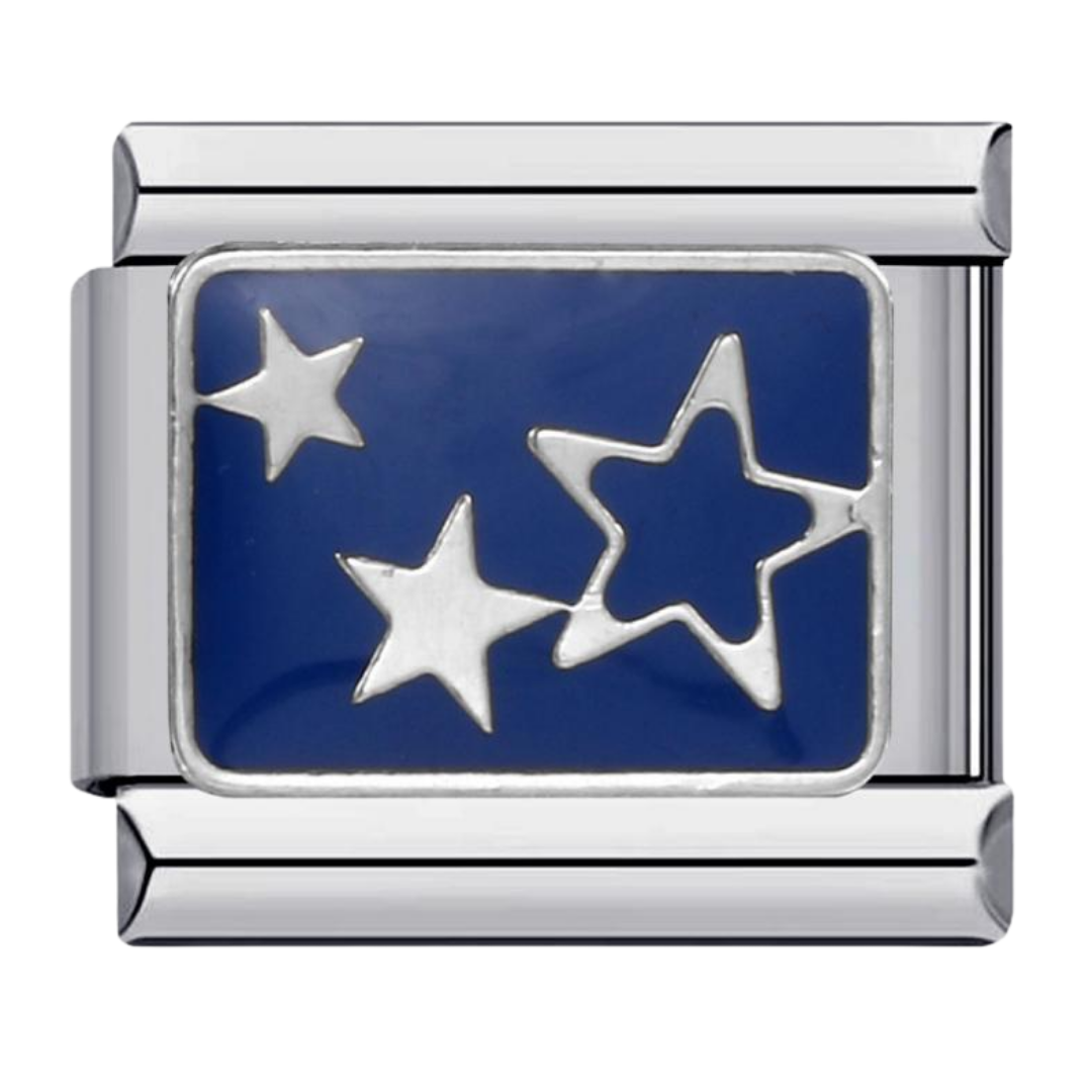Charm Tres Estrellas Azul