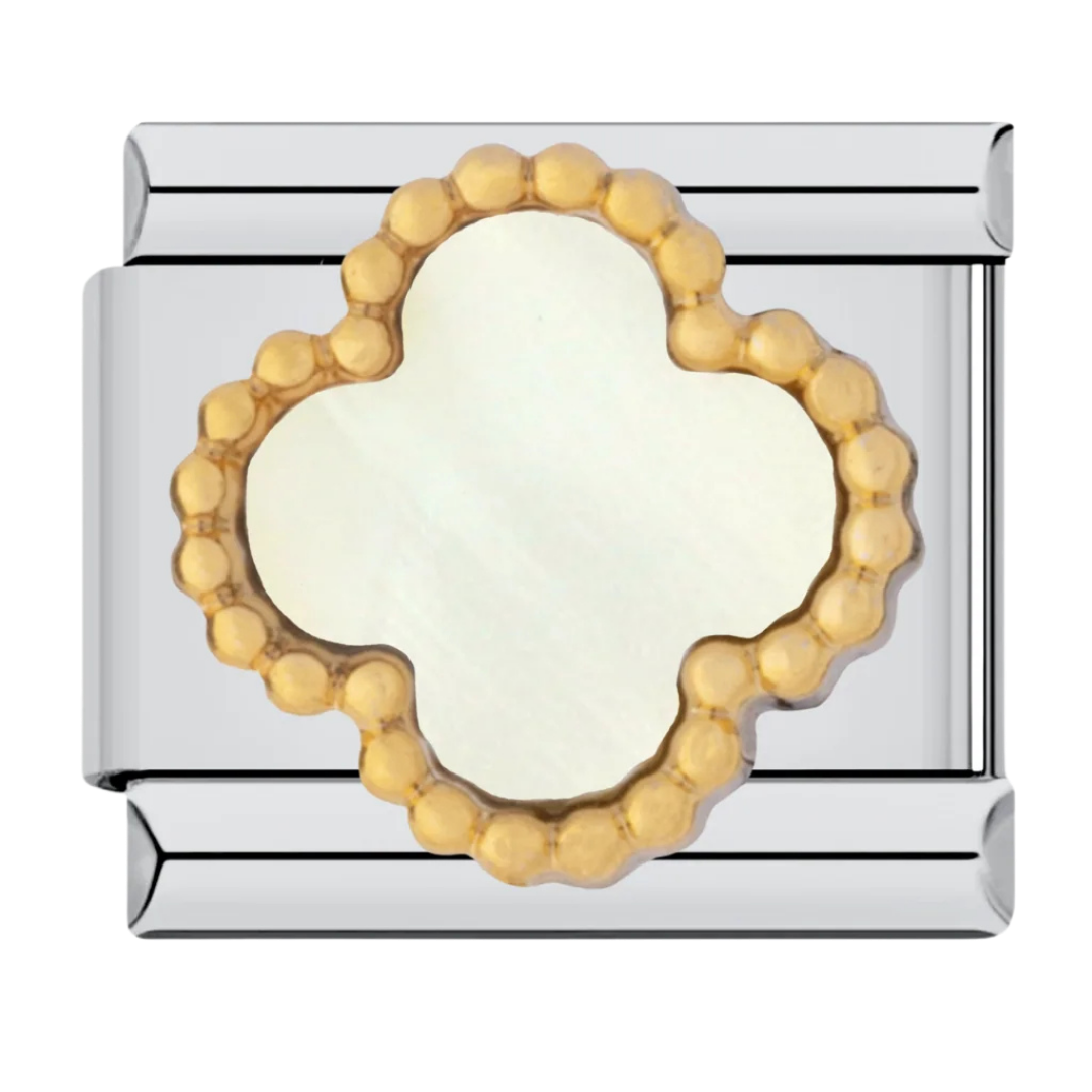 Charm Trébol Blanco