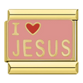 Charm Dorado I Love Jesus