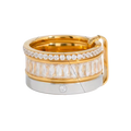 Anillo triple bicolor