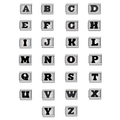 Charm Letras Negras Alfabeto