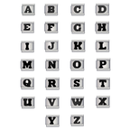 Charm Letras Negras Alfabeto