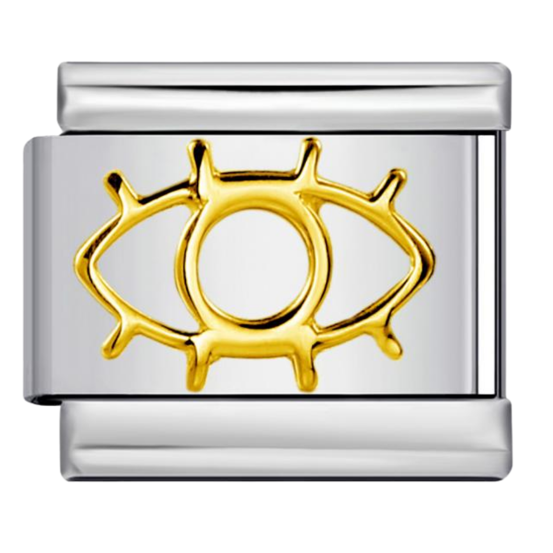 Charm ojo turco dorado