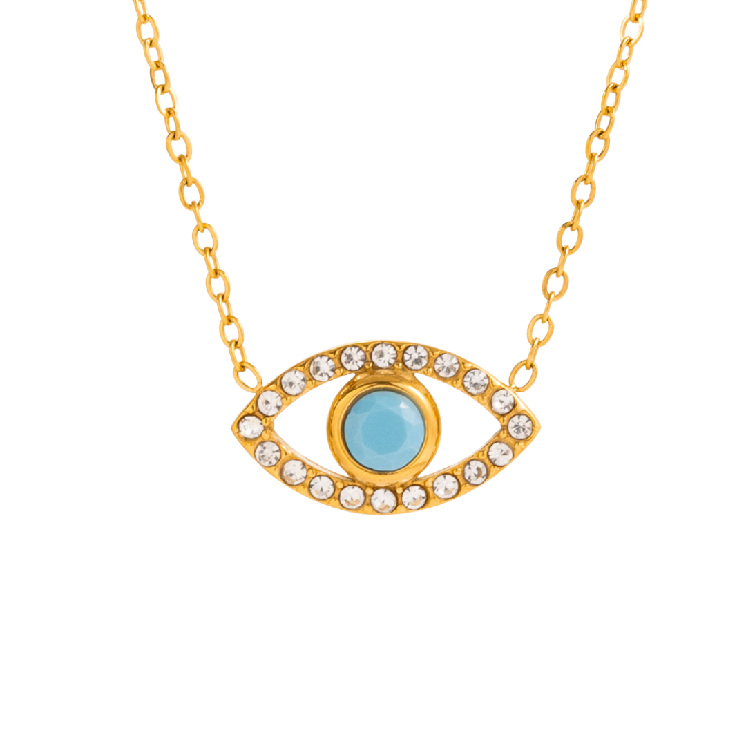 Collar Ojo Turco con Zirconia