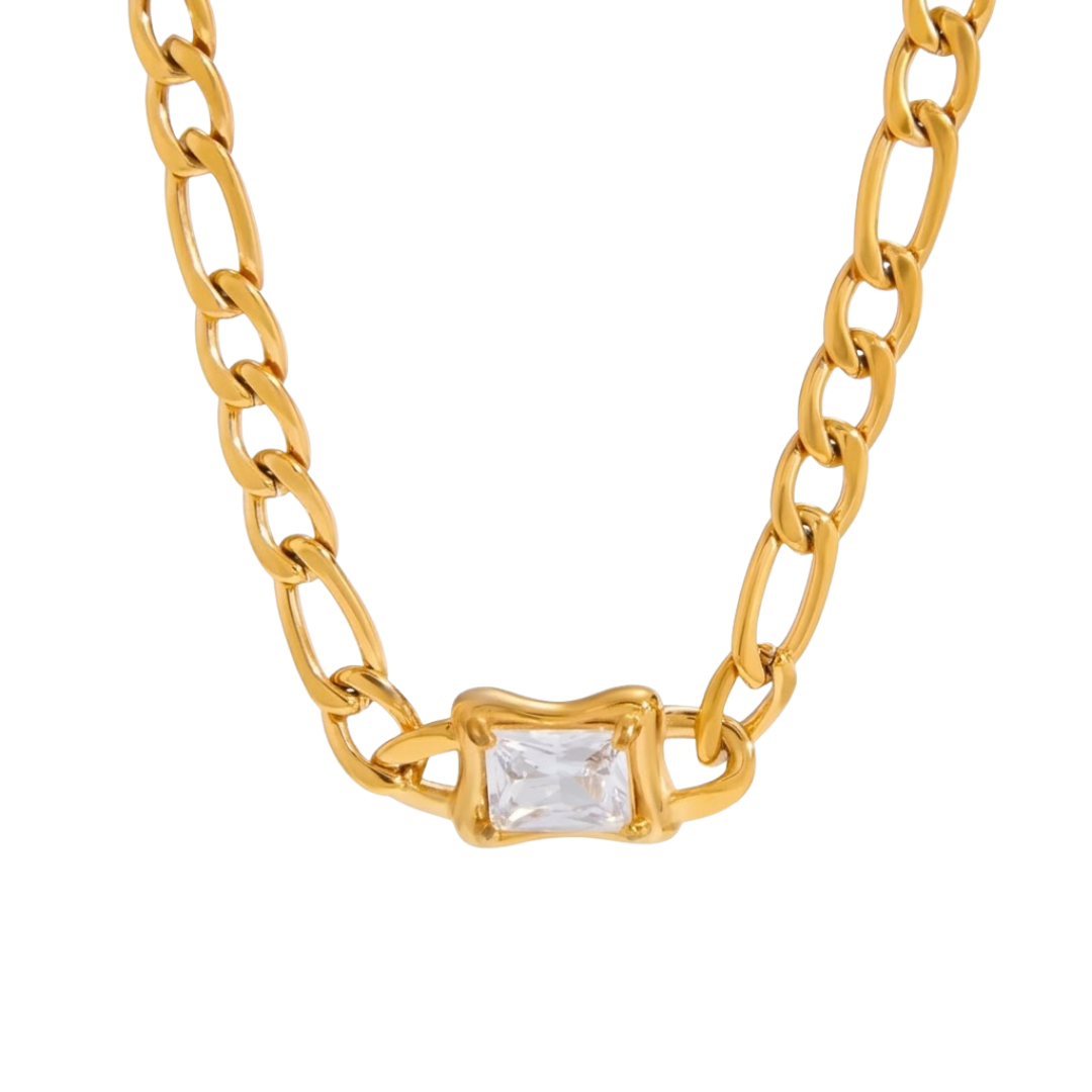 Collar Figaro con Cristal Baguette