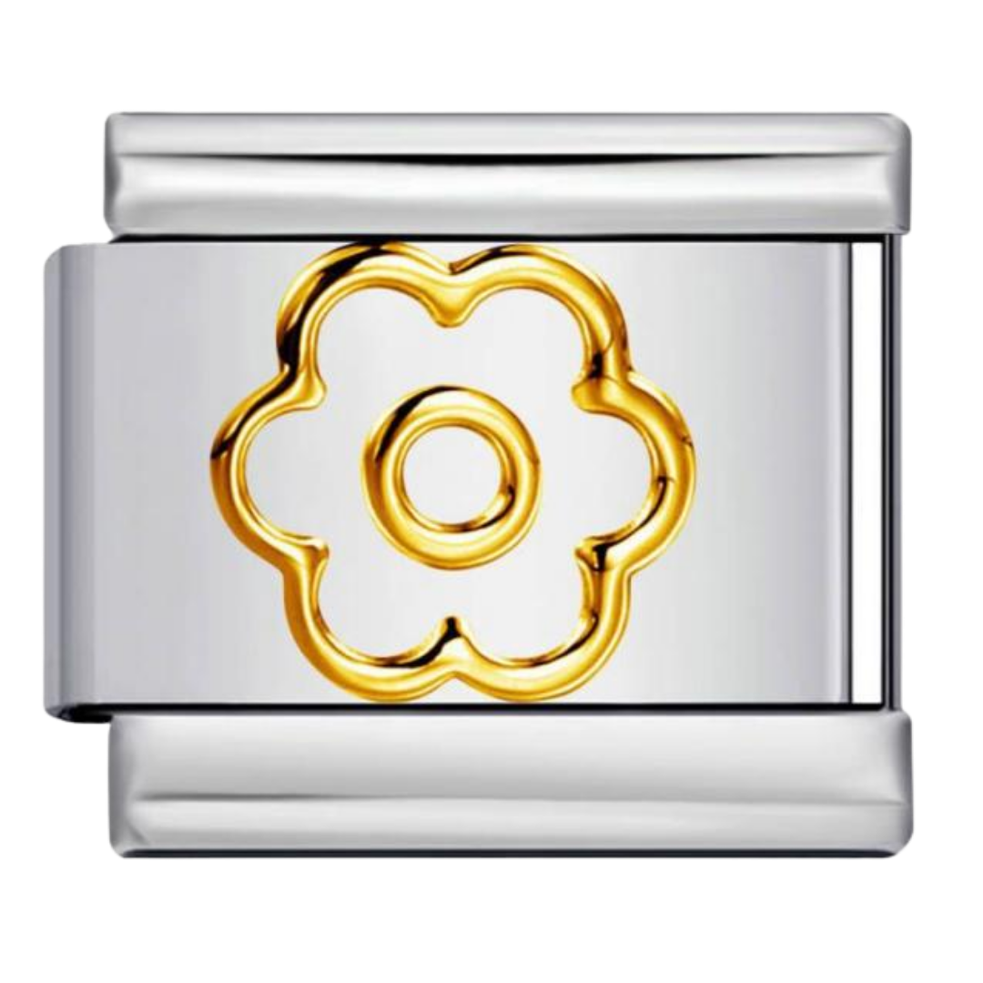 Charm Dorado Flor