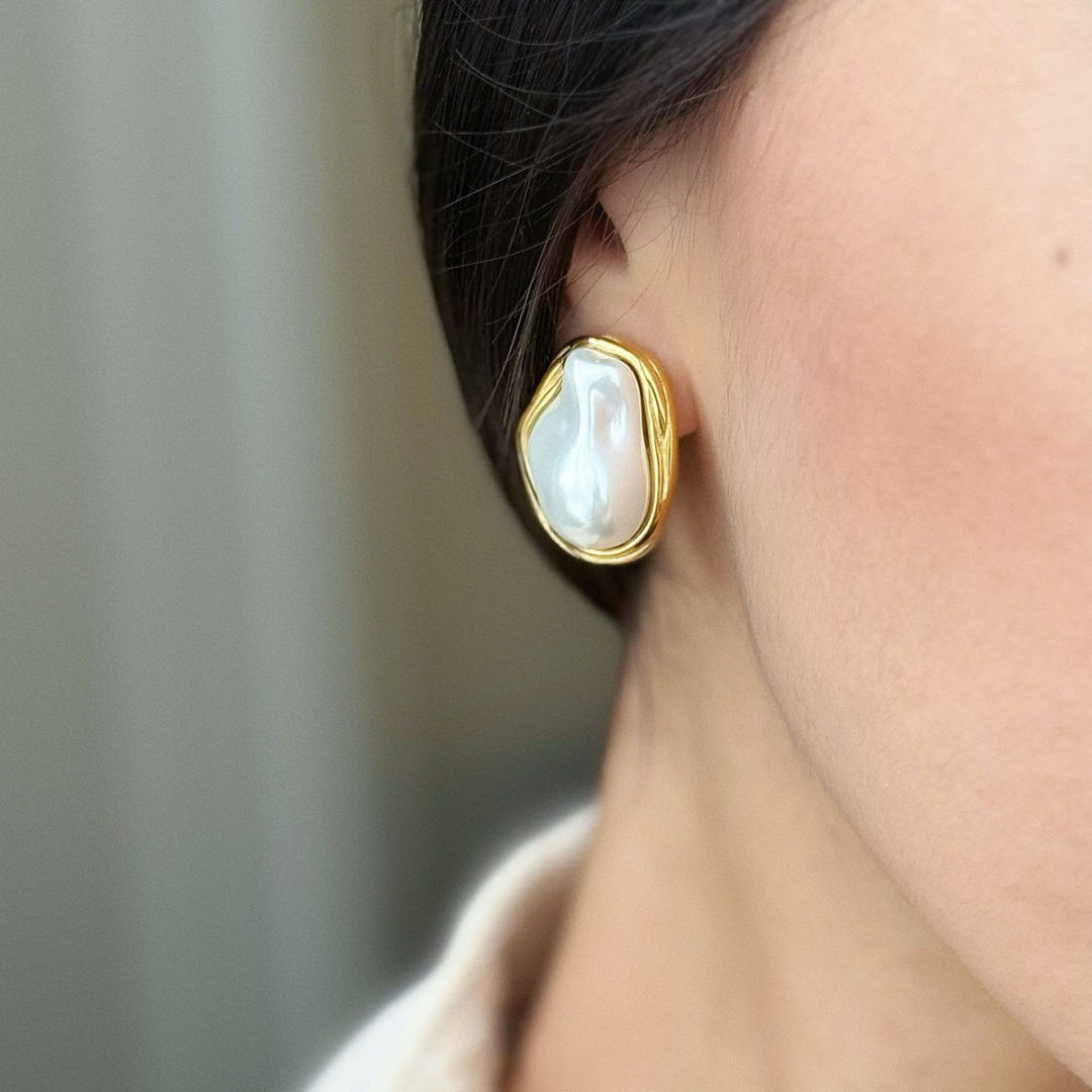 Aretes Perla Orgánica
