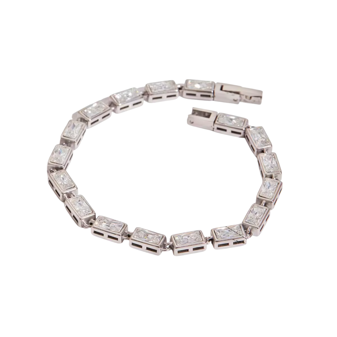 Brazalete rectangular zirconia