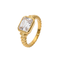 Anillo Trenzado con Zirconia