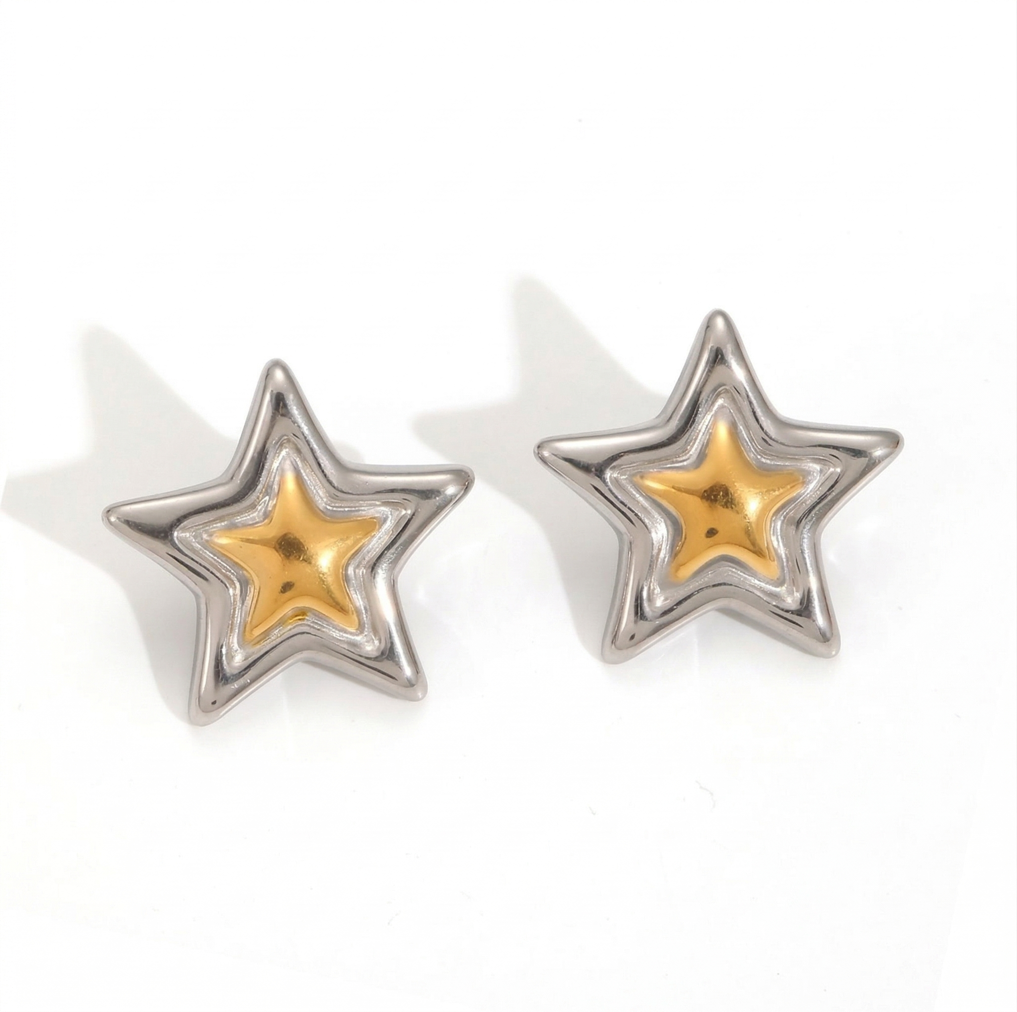 Aretes Estrella Bicolor
