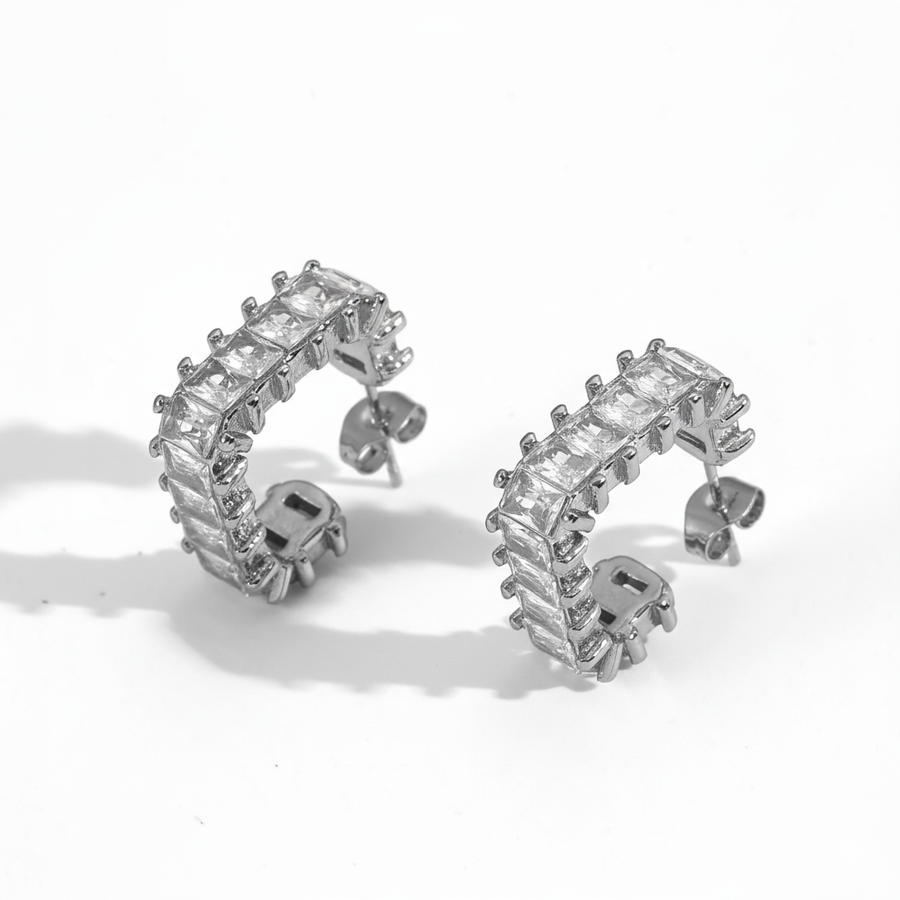 Aretes Aro Zirconia