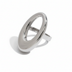 Anillo Dorado Ovalado Minimalista