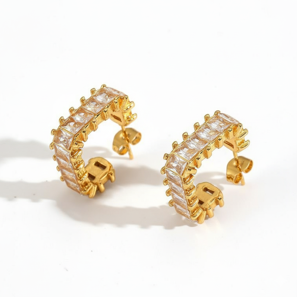 Aretes Aro Zirconia