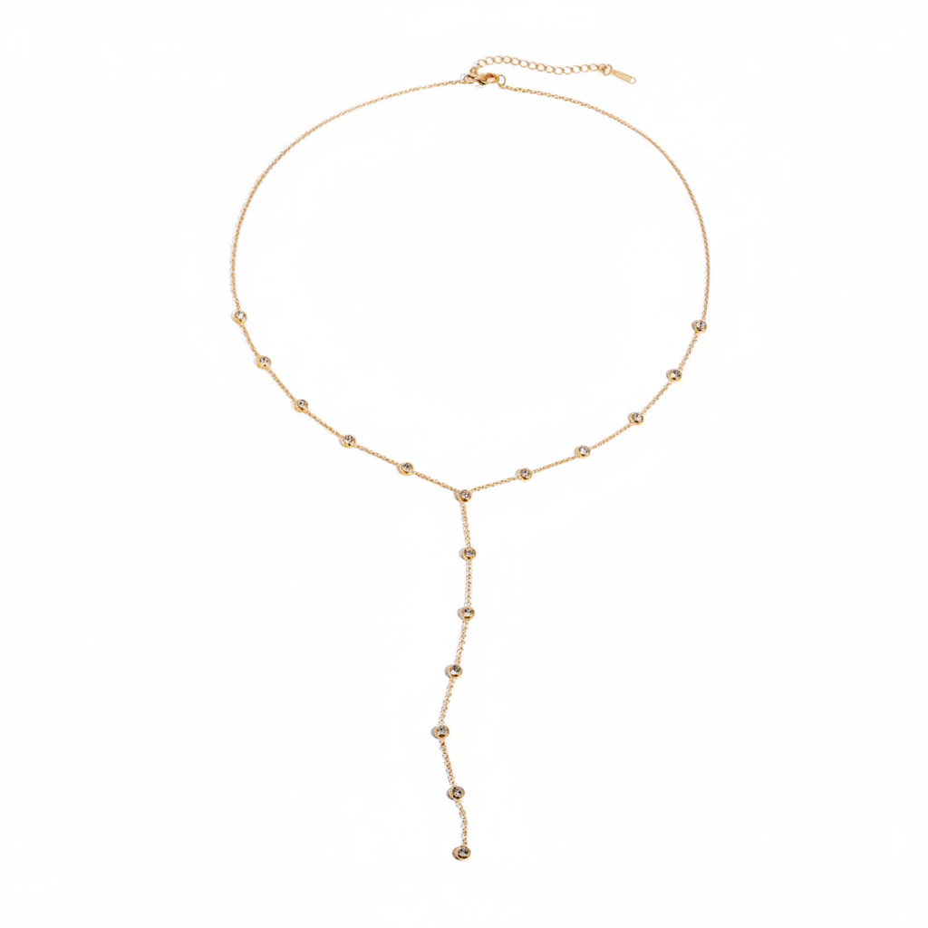 Collar Y Dorado con Esferas