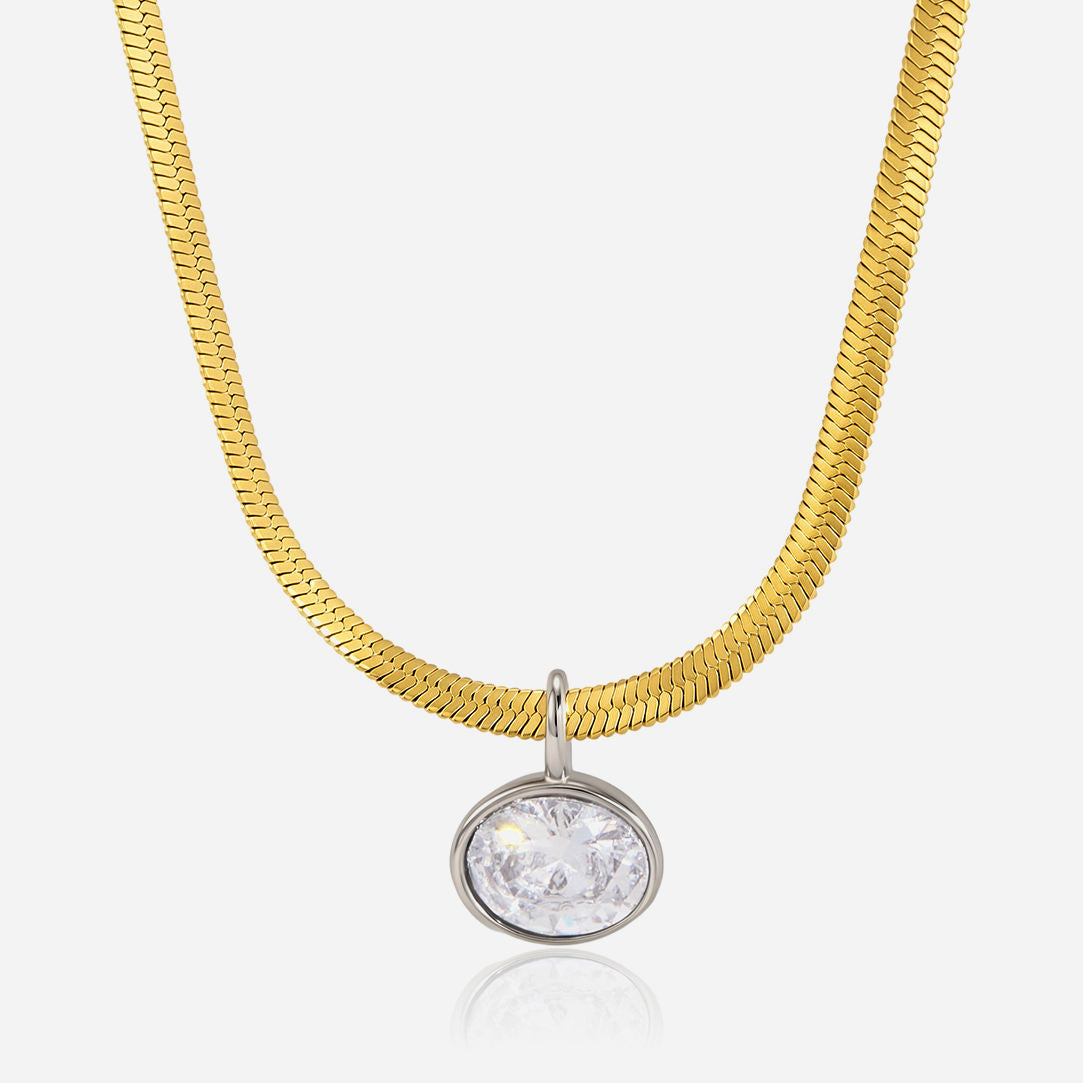 Collar Solitaire Herringbone