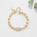 Pulsera Eslabones con Cristal Baguette