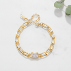 Pulsera Eslabones con Cristal Baguette