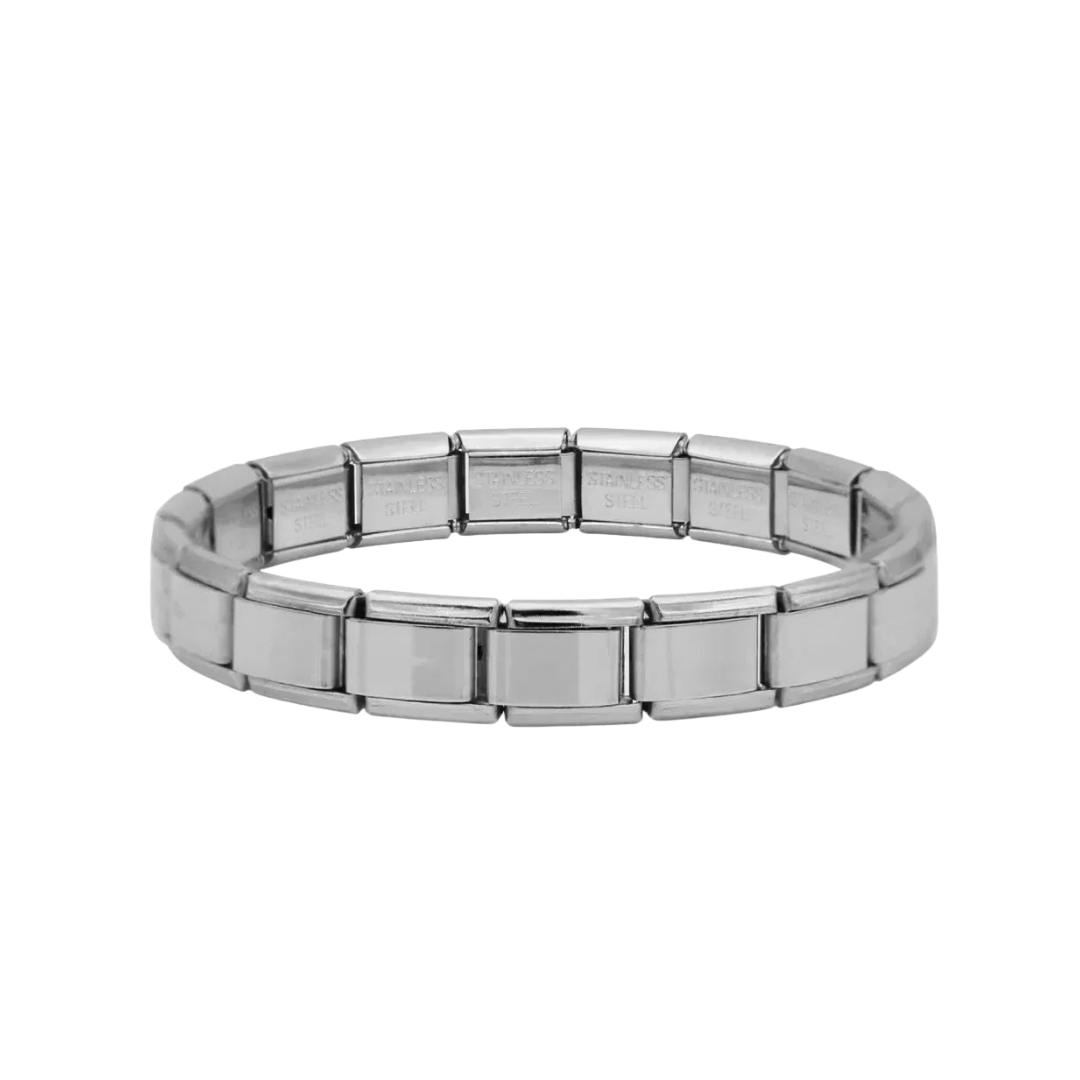 Brazalete Italiano Plateado