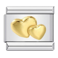 Charm Dorado Corazones Rellenos