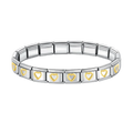 Brazalete Italiano Corazones Dorados