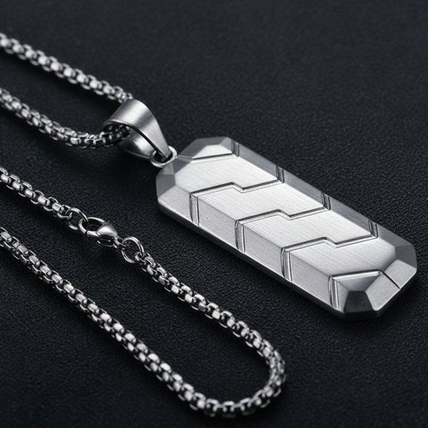 Collar Dije Geométrico Silver