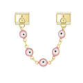 Charm Doble Cadena Ojos Turcos