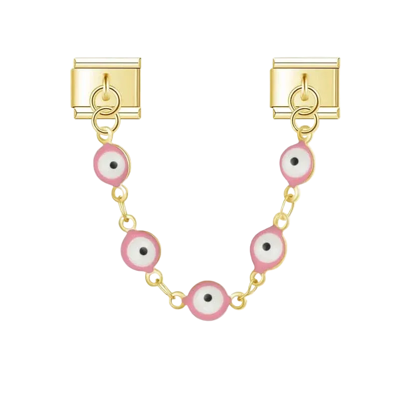 Charm Doble Cadena Ojos Turcos