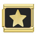 Charm Estrella Dorada Negra